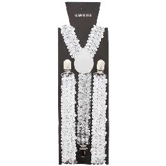 Silver 2.5cm Sequin Braces