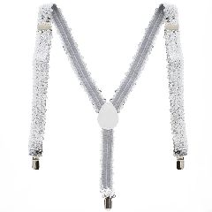 Silver 2.5cm Sequin Braces-thumb-1