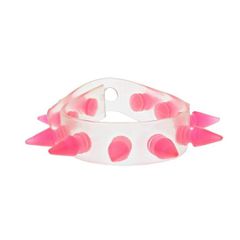 Alter Ego UV Clear Bracelet / Wristband With Pink Spikes