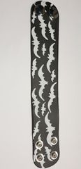 HANDMADE BAT PRINT LEATHER WRISTBAND