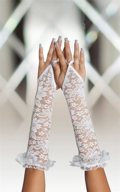 Gloves 7708 white - S/L one size