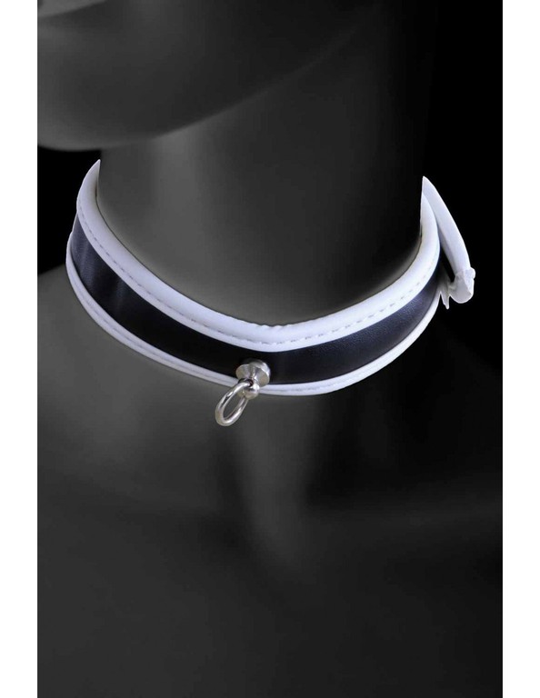 O-ring collar and snaps White