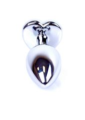 Jewellery Silver Butt Plug Heart - Red S-thumb-2