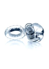 Rabbit Vibrating Cock Ring Clear-thumb-2