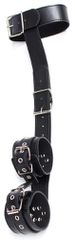 FETISH ADDICT COLLAR WITH RESTRAINTS ADJUSTABLE BLACK