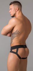 Maskulo Youngero. Men's Glow Jockstraps. Mesh Codpiece Orange-thumb-4
