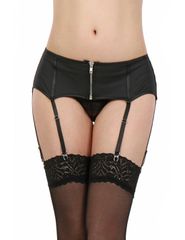 Wetlook stretch bat suspender belt