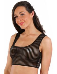 Transparent Tulle Top Black-thumb-1