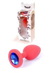 Plug-Jewellery Red Silicon PLUG Small- Blue Diamond-thumb-4