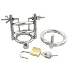 Chastity cage with urethra spreader - Diameter-thumb-3