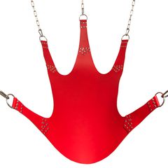 Leather Sling 5 Attachment Points Red