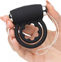 Relentless Vibrations Remote Control Love Ring - Black/Silver-thumb-5