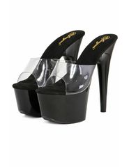 Mule pump shoes transparent vinyl upper-thumb-3