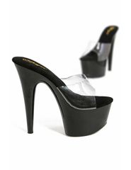 Mule pump shoes transparent vinyl upper-thumb-2