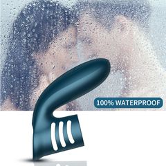 Vibrator-Silicone Ring Blue USB 7 Function-thumb-2