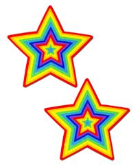 Αυτοκόλλητα - Καλύμματα Θηλών Star Rainbow