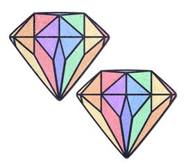 Αυτοκόλλητα - Καλύμματα Θηλών Pastel Rainbow Diamond