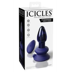 Pipedream Icicles No. 85 Vibrating Glass Blue-thumb-3