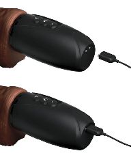 7.5" Thrusting Cock with Balls Brown-thumb-5