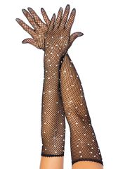 Rhinestone opera length gloves - Leg Avenue