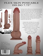 FLEX SKIN POSEABLE DILDO 19.7 CMS DARK-thumb-3