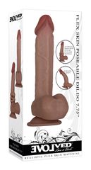 FLEX SKIN POSEABLE DILDO 19.7 CMS DARK-thumb-1