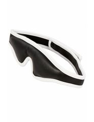 Black and White Leatherlook Quilted Mask