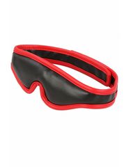Black and Red Leatherlook Quilted Mask