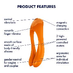 Satisfyer Candy Cane Vibrator Orange-thumb-3