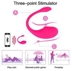 Vibrating Wireless Remote Smart Egg Eva App Control Pink 22 cm-thumb-3