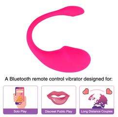 Vibrating Wireless Remote Smart Egg Eva App Control Pink 22 cm-thumb-2