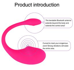 Vibrating Wireless Remote Smart Egg Eva App Control Pink 22 cm-thumb-5