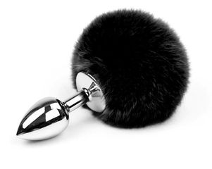 Μικρή Πρωκτική Σφήνα Bunny Silver/Black