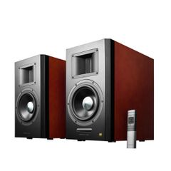 EDIFIER A300 Airpulse HiFi Active bookshelf Wireless Speakers Bluetooth 160Wrms Cherry (Pair) - Edifier