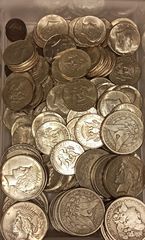 One Dollar Morgan Piece Silver & Half Dollar Silver 1964 coins 