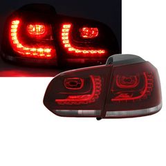 Πισινά Φανάρια Set Για Vw Golf VI (6) 08-11 Led GTI / R-Look Κόκκινο/Crystal Depo