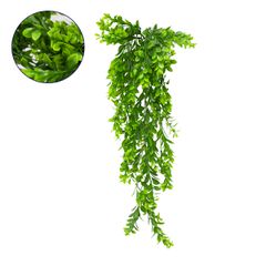 GLOBOSTAR® MYRTLE 78060 Τεχνητό Κρεμαστό Φυτό Μυρτιά - Πράσινο - Μ30 x Π10 x Υ80cm