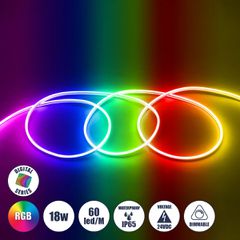 GLOBOSTAR® NEOVALE 70569 Ψηφιακή Pixel Addressable Ταινία Neon Flex LED 18W/m 900lm/m 120° DC 24V Αδιάβροχο IP65 60 x SMD5050 Chip/m 10 x Pixel/m Πολύχρωμο RGB Dimmable SPI/TTL Protocol IC WS2811 - Μ1