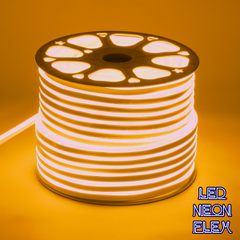 GloboStar® 70576 OVALE 120° Degree Neon Flex Epistar LED SMD 2835 1m 12W/m 120LED/m 720lm/m 120° DC 230V Αδιάβροχη IP68 Gold - Ultra Θερμό 2200K Dimmable