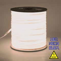 GLOBOSTAR® NEOTUBE 70581 Ταινία Neon Flex LED 12W/m 960lm/m 360° DC 24V Αδιάβροχο IP65 120 x SMD2835 Chip/m Φυσικό Λευκό 4500K Dimmable - Μ100 x Π1.3 x Υ1.3cm - 3 Χρόνια Εγγύηση