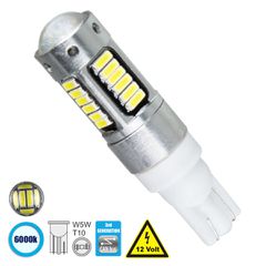 GloboStar® T10 W5W 81108 Λάμπα Αυτοκίνητου 3rd Generation Can-Bus Series LED 30 SMD 4014 6W 900lm 360° DC 12V IP20 Ψυχρό Λευκό 6000K