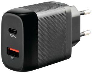 ΠΡΙΖΑ ΣΠΙΤΙΟΥ 100/230V ΜΕ 2 USB TYPE A + TYPE C 20W HOME POWER ULTRA FAST CHARGER
