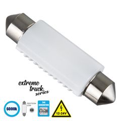 GLOBOSTAR® C5W 81335 Σωληνωτή Λάμπα C5W 42mm CANbus LED 1.9W 285lm 120° DC 12-24V IP20 Ψυχρό Λευκό 6000K - 2 x Epistar SMD3030 Chip - Μ4.2 x Π1.2 x Υ1cm - 1 Χρόνο Εγγύηση