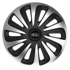 Τάσια Caliber Carbon Silver/Black 14" με σήμα Kia 4τμχ