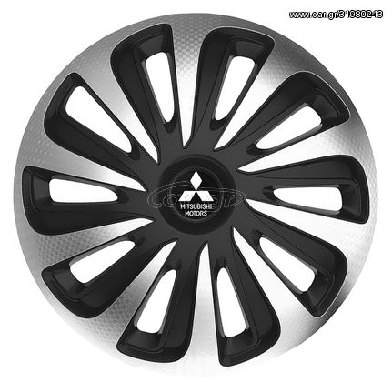 Τάσια Caliber Carbon Silver/Black 14" με σήμα Mitsubishi 4τμχ