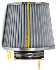 Performance Sport φίλτρο αέρα με προσαρμογέα 60mm / 65mm / 70mm / 76mm    μπλε Βελτιώνει,ροπή/ιπποδύναμη/ηχο Universal-thumb-2