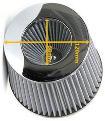 Performance Sport φίλτρο αέρα με προσαρμογέα 60mm / 65mm / 70mm / 76mm    μπλε Βελτιώνει,ροπή/ιπποδύναμη/ηχο Universal-thumb-3