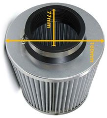 Performance Sport φίλτρο αέρα με προσαρμογέα 60mm / 65mm / 70mm / 76mm    μπλε Βελτιώνει,ροπή/ιπποδύναμη/ηχο Universal-thumb-4