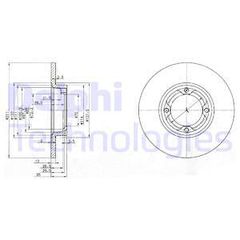 ΔΙΣΚΟΠΛΑΚΑ ΕΜΠΡΟΣ Δ/Α ΓΙΑ DAIHATSU CHARADE III, CUORE II, CUORE IV, HIJET, MOVE, SPARCAR 0.8/1.0D