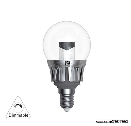 ADELEQ 13-14151009-S LED ΛΑΜΠΑ ΣΦΑΙΡΙΚΟ ΔΙΑΦΑΝΟ ΑΣΗΜΙ ΑΛΟΥΜΙΝ.Ε14 5W ΝΤΙΜΑΡ.ΘΕΡΜΟ